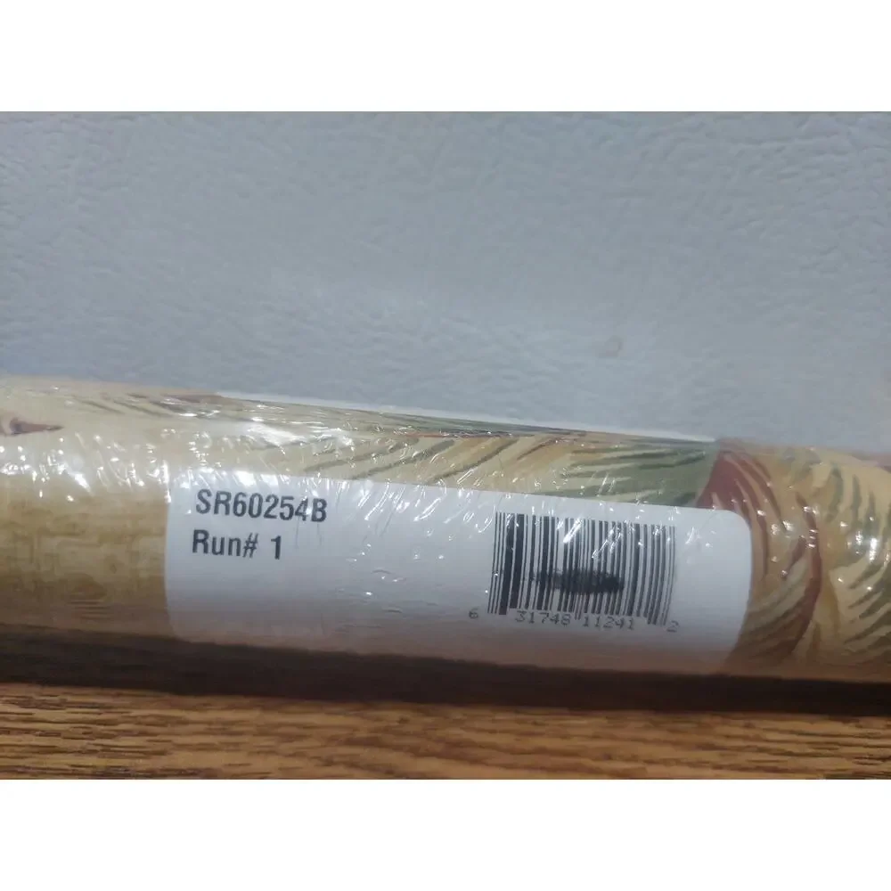 New VTG Wallquest Wallpaper Border SR60254B Run 1 Pre-Pasted Palm Tree Tan
